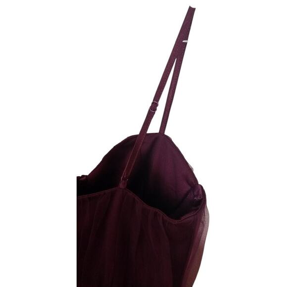 New Lulus Plum Purple Tulle Bustier Tiered Maxi Dress SZ S - Picture 11 of 11